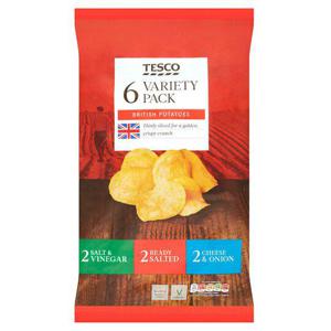 Tesco Variety Crisps 6X25g