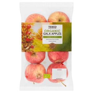 Tesco Organic Gala Apples 630G