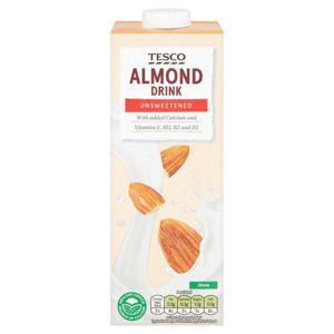 Tesco Longlife Almond Drink Unsweetened 1Ltr