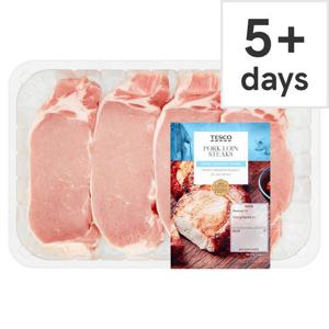 Tesco 4 Pork Loin Steaks 540G