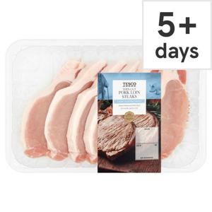 Tesco Thin Cut Pork Loin Steaks 600G