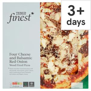 Tesco Finest Four Cheese & Balsamic Red Onion Pizza 455G