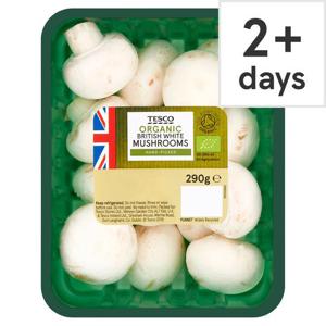 Tesco Organic White Mushrooms 290G