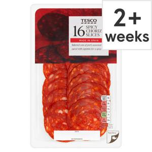 Tesco 16 Spicy Chorizo Slices 80G