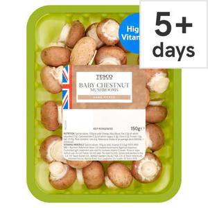 Tesco Chestnut Baby Button Mushrooms 150G