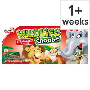 Wildlife Choobs Strawberry Yogurts 6X37g