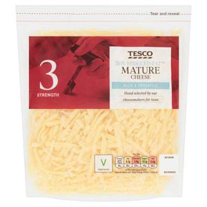 Tesco 50% Reduced Fat Mature Grated Cheese 250G