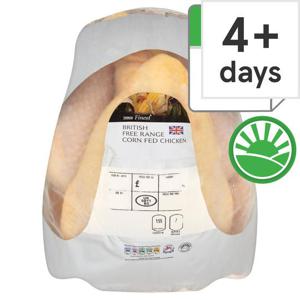 Tesco Finest British Cornfed Free Range Whole Chicken 1Kg-2.3Kg