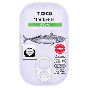 Tesco Mackerel Fillets In Brine 125G