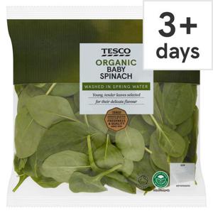 Tesco Organic Baby Spinach 100G