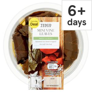 Tesco Mini Sweet & Spicy Vineleaves 182G