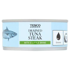 Tesco Drained Tuna Steak In Brine 110G