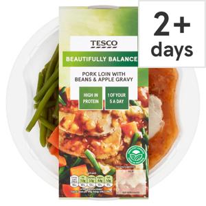 Tesco Pork Loin With Beans & Apple Gravy 390G