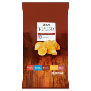 Tesco Meaty Variety Crisps 30X25g