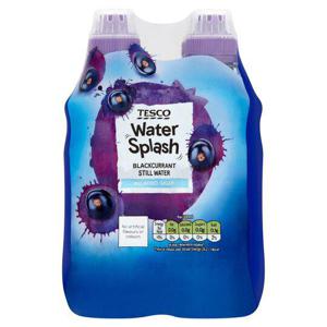 Tesco Water Splash Still Blackcurrant No Added Sugar 4 X 300Ml