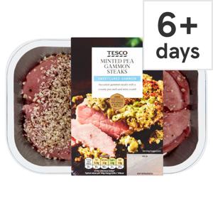 Tesco Minted Pea Gammon Steaks 310G