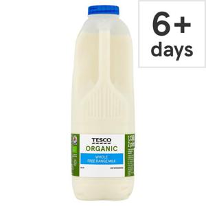 Tesco Organic Whole Milk 1.136L/2 Pints