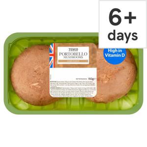 Tesco Portobello Flat Mushrooms 150G