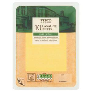 Tesco Fresh Lasagne Sheets 250G