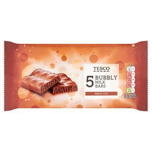 Tesco Milk Bubbly Bars 5 X 25G