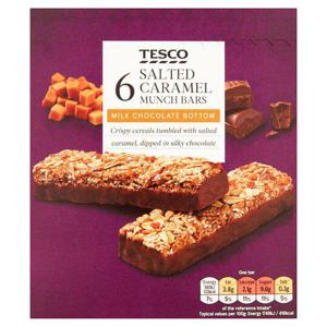 Tesco Salted Caramel Munch Bars 192G