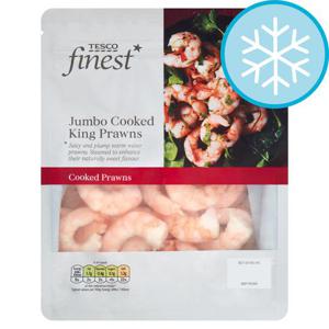 Tesco Finest Jumbo Cooked King Prawns 225G