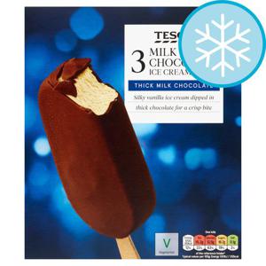 Tesco Milk Chocolate Ice Cream 3X110ml