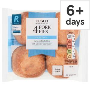 Tesco 4 Pork Pies 300G