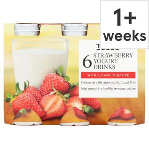 Tesco Strawberry Yogurt Drinks 6X100g