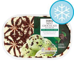 Tesco Mint Chocolate Ice Cream 900Ml Promotion