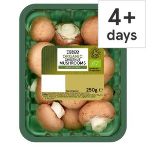 Tesco Organic Chestnut Mushrooms 250 G