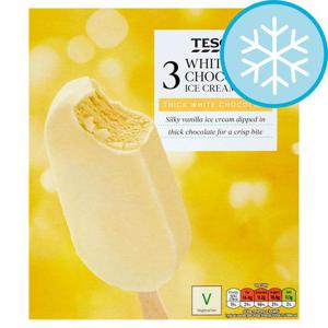 Tesco Chocolate White Sticks 3X110ml