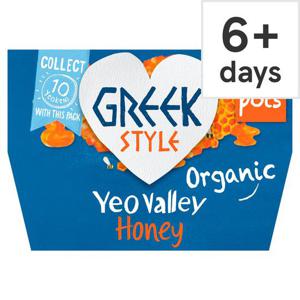 Yeo Valley Greek Style Honey Yogurt 4X100g