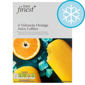 Tesco Finest Valencia Orange Juice Lollies 4 X 73Ml