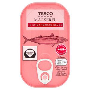 Tesco Mackerel In Spicy Tomato Sauce 125G