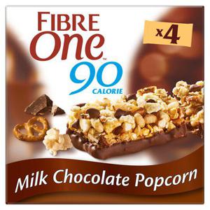 Fibre One Milk Chocolate Popcorn Bars 4 X 21G