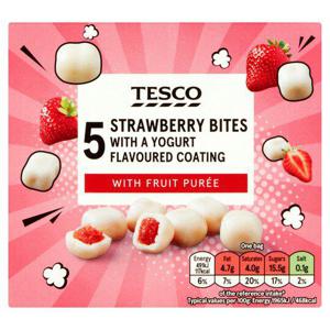 Tesco Yogurt Coated Strawberry Fruit Bites 125G