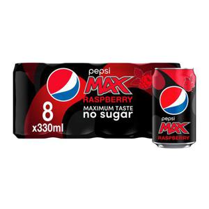 Pepsi Max Raspberry 330Ml 8Pk