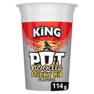 Pot Noodle King Sticky Rib Snack 114G