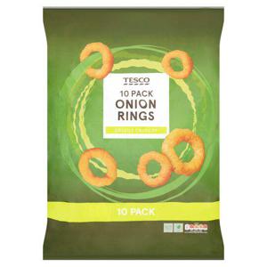 Tesco Onion Rings 10 Pack 170G