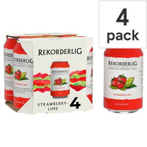 Rekorderlig Strawberry & Lime 4X330ml Can