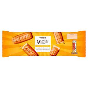 Tesco Caramel Crunch Biscuit Bar 9 Pack