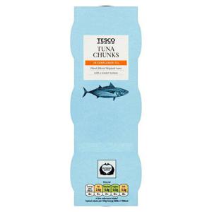 Tesco Pole & Line Tuna Chunks In Oil 3 X 80G