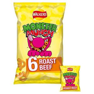 Walkers Monster Munch Roast Beef 6X22g