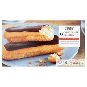 Tesco 6 Chocolate Eclairs 160G