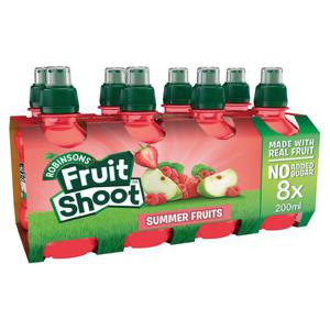 Robinsons Fruit Shoot Summerfruits No Added Sugar 8X200ml