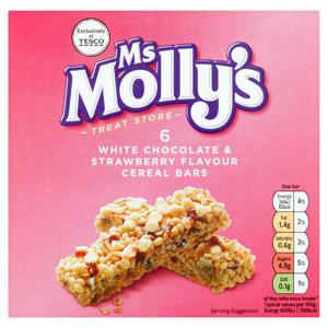 Ms Molly's 6 White Chocolate & Strawberry Cereal Bars 126G