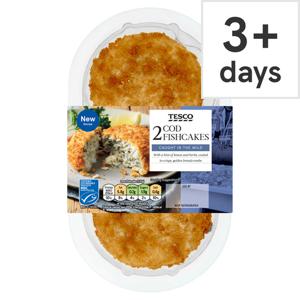 Tesco 2 Cod Fishcakes With Lemon & Herb 270G