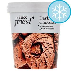 Tesco Finest Dark Chocolate Ice Cream 480Ml