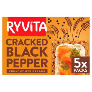 Ryvita Cracked Black Pepper Crisp Bread 5X40g